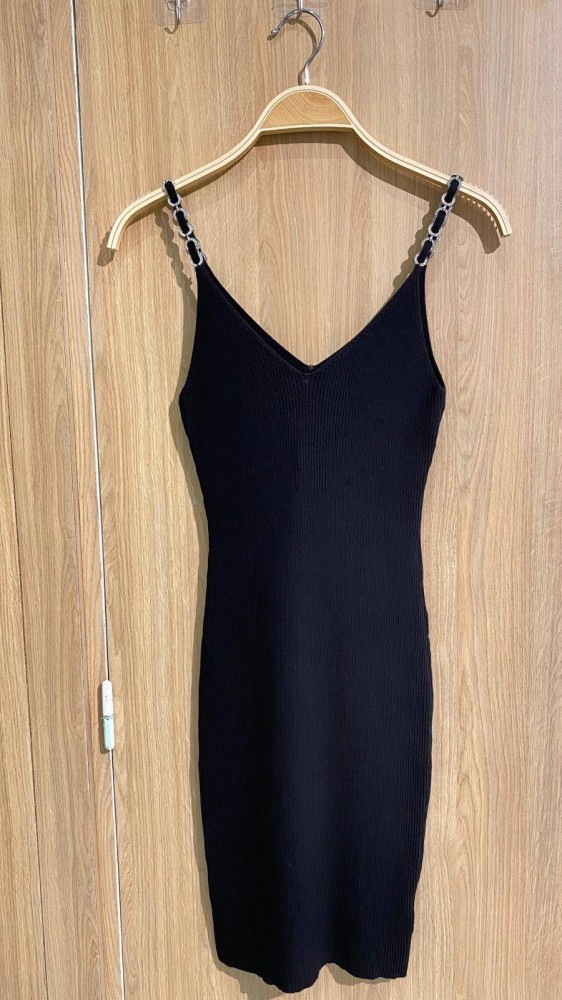 Ribbed Dress - Black