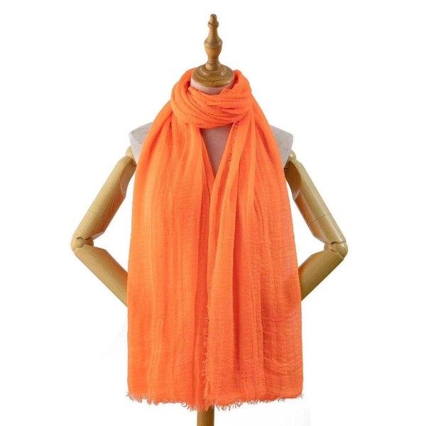 Plain Viscose Scarf - Orange