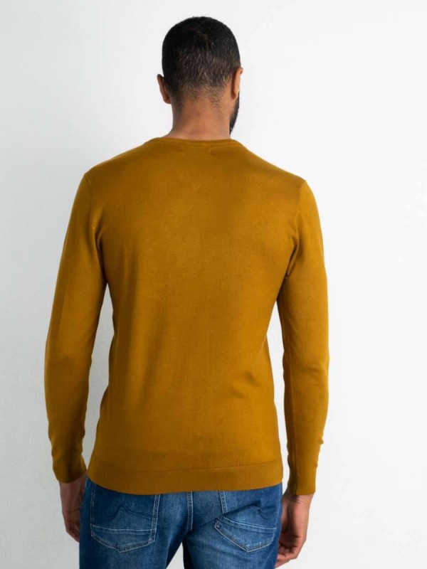 Fine-knit Pullover - Mustard