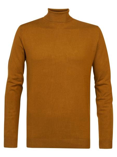 Petrol Fine-knit Turtleneck - Mustard