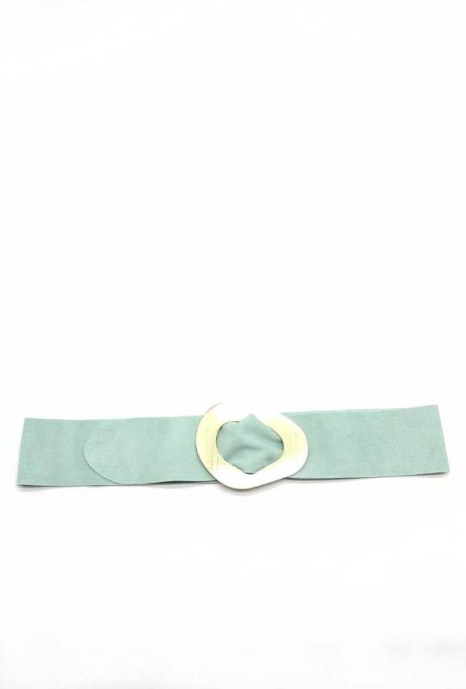 Suede Leather Belt - Sky Blue