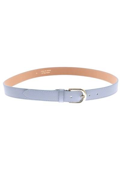 Leather Belt - Sky Blue