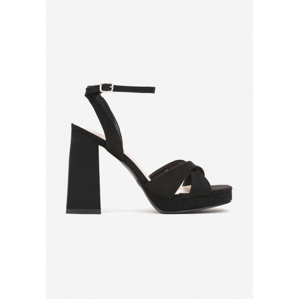 High Heeled Sandals - Black