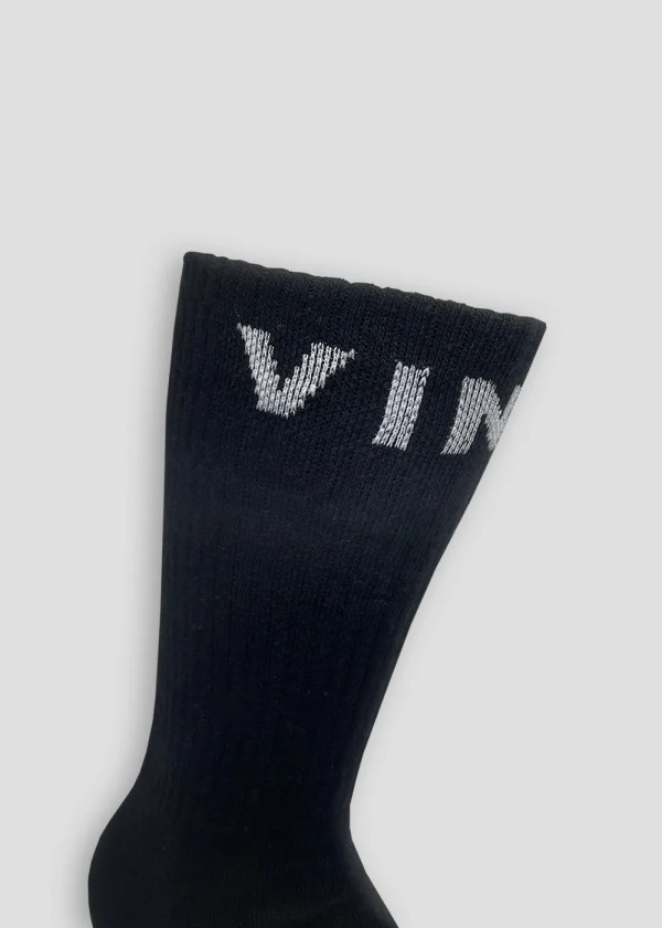 Vinyl Logo Socks - Black