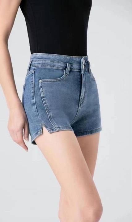 Swish Jeans Ripped Shorts - Blue