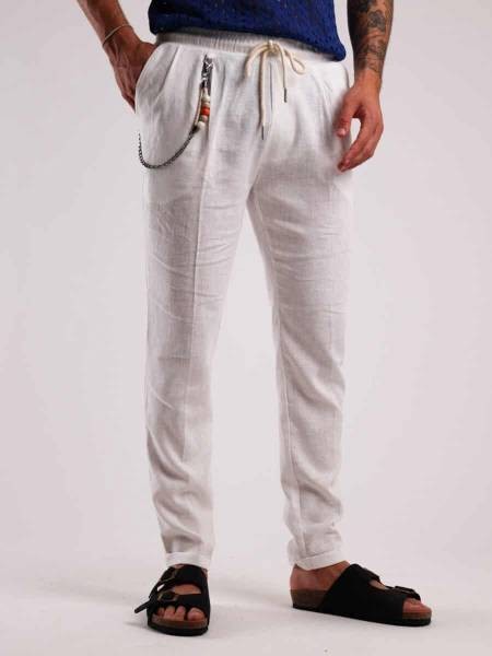 Linen Trousers - White