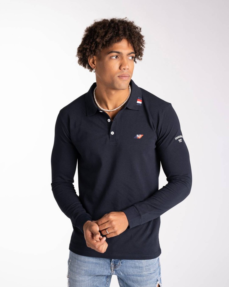 Martini Chest Logo Polo T-shirt - Blue