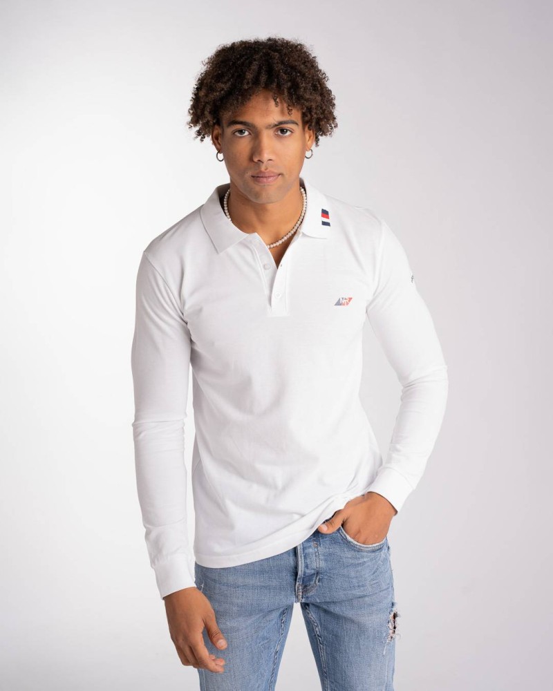 Martini Chest Logo Polo T-shirt - White