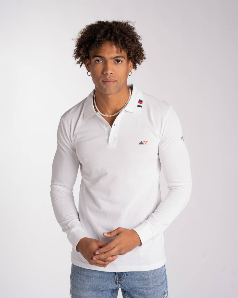 Martini Chest Logo Polo T-shirt - White