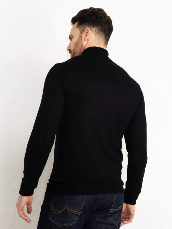 Petrol Essential Turtle Neck - Black