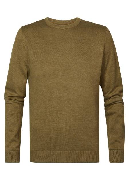 Petrol Fine-knit Pullover Dolton - Beige