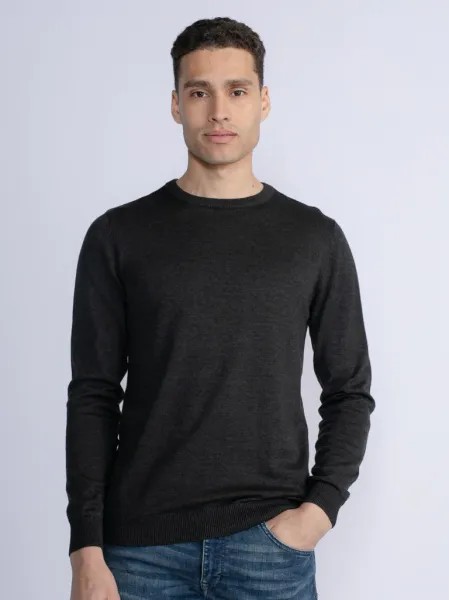 Petrol Fine-knit Pullover Dolton - Black