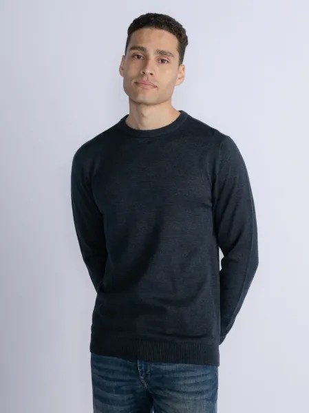 Petrol Fine-knit Pullover Dolton - Blue