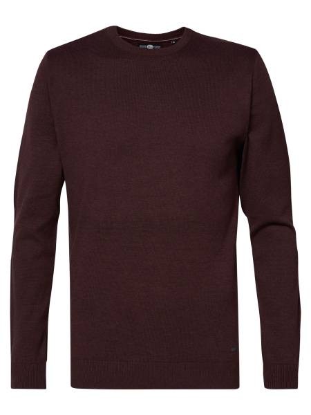 Petrol Fine-knit Pullover Dolton - Bordeaux