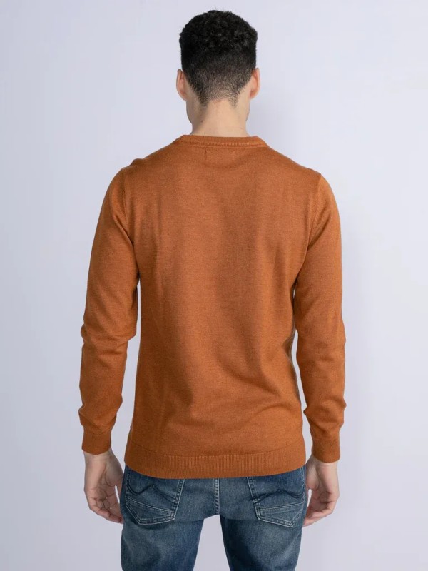 Petrol Fine-knit Pullover Dolton - Almond