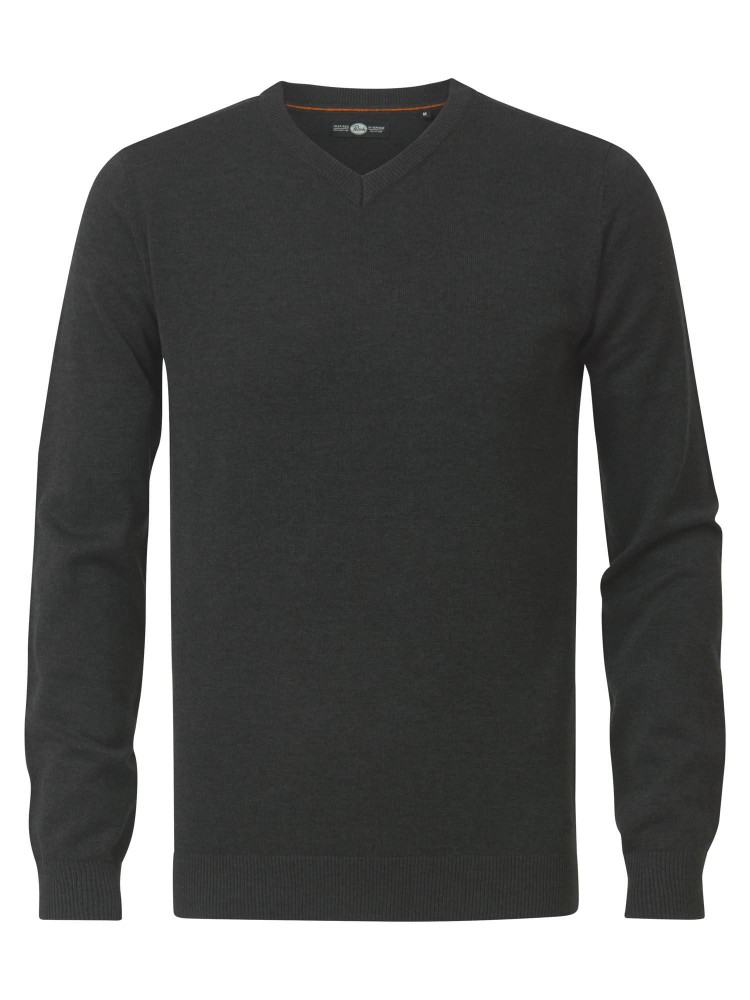 Petrol Fine-knit Pullover Alton - Black