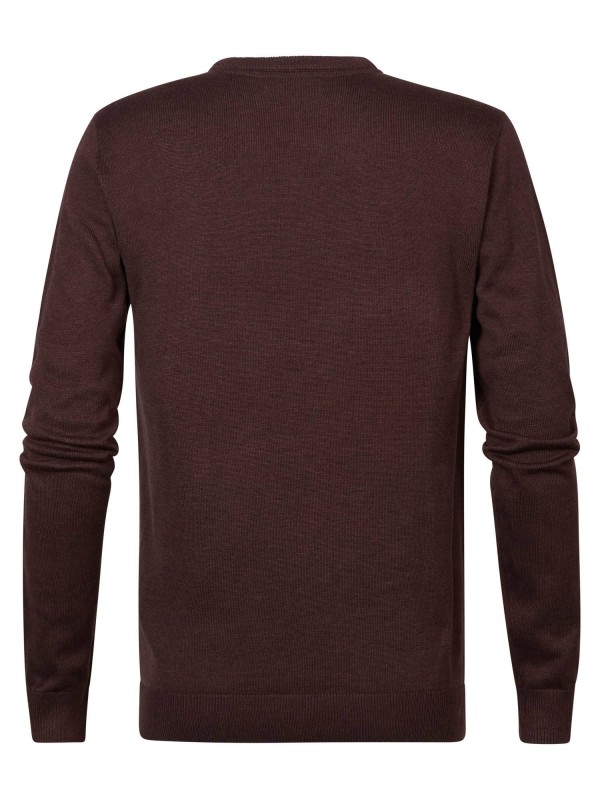 Petrol Fine-knit Pullover Alton - Bordeaux