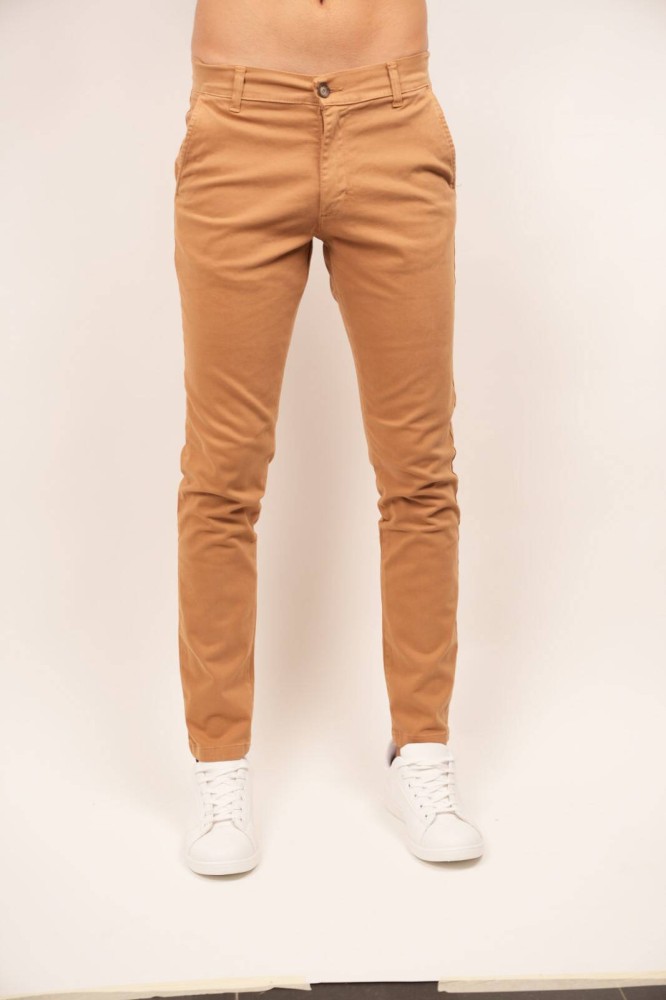 Slim Fit Chino Trousers - Camel