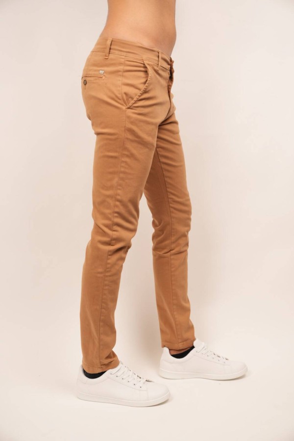 Slim Fit Chino Trousers - Camel