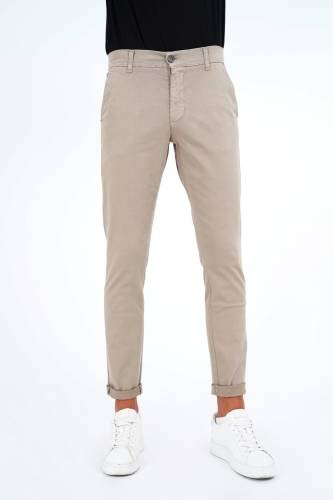 Slim Fit Chino Trousers - Fango