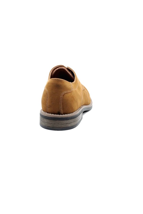 Suede Derby Shoes - Camel