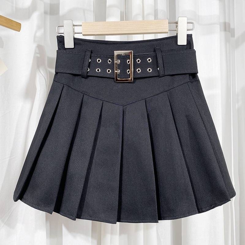 Pleated Mini Skirt - Black