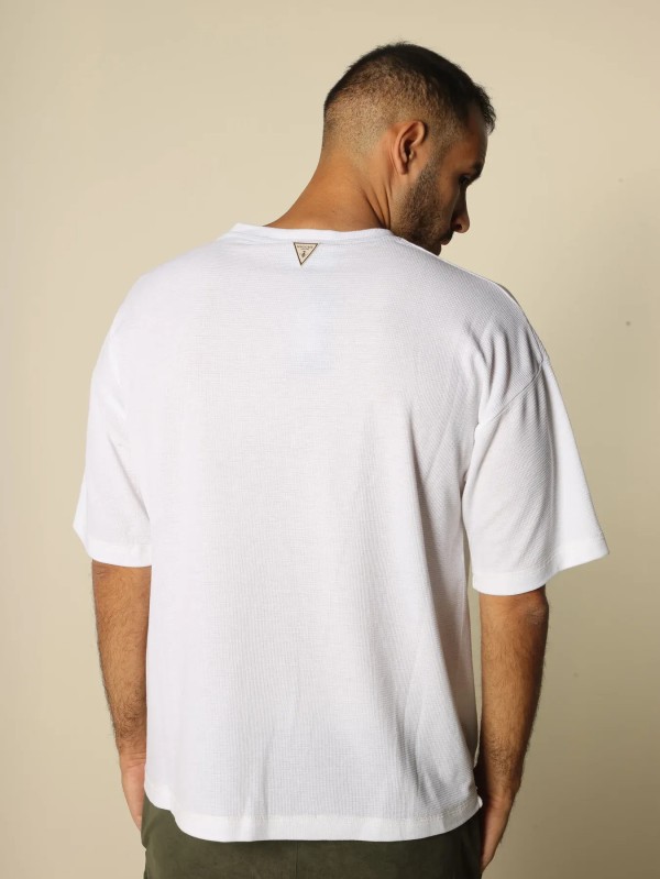 MagicBee Oversize Waffle Tee - White