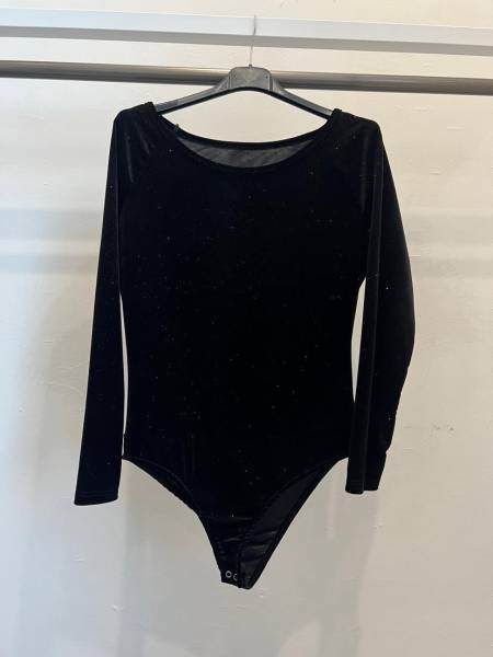 Glitter Bodysuit - Black