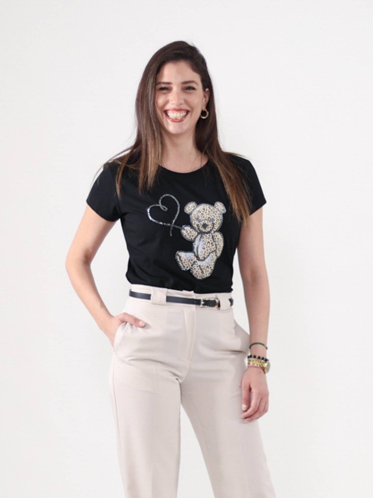 Teddy Bear T-shirt - Black