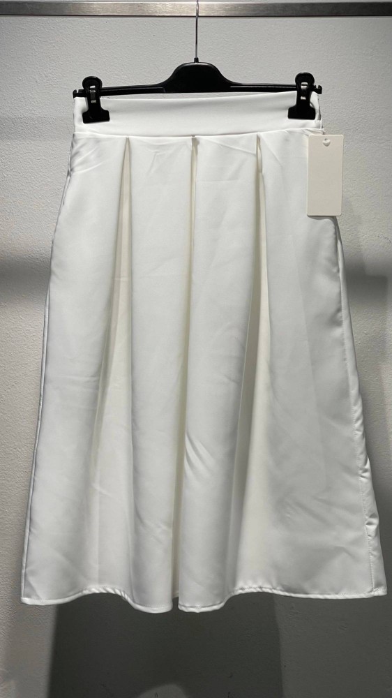 Solid Colour Skirt - White