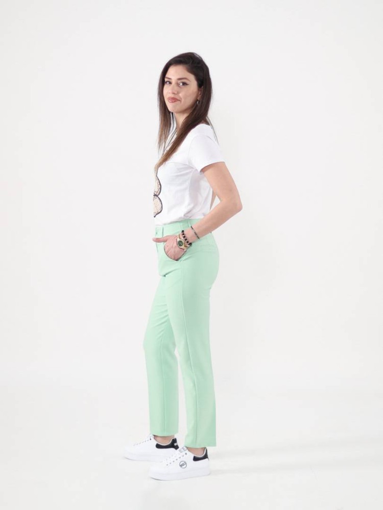 Straight Cut Pants - Mint