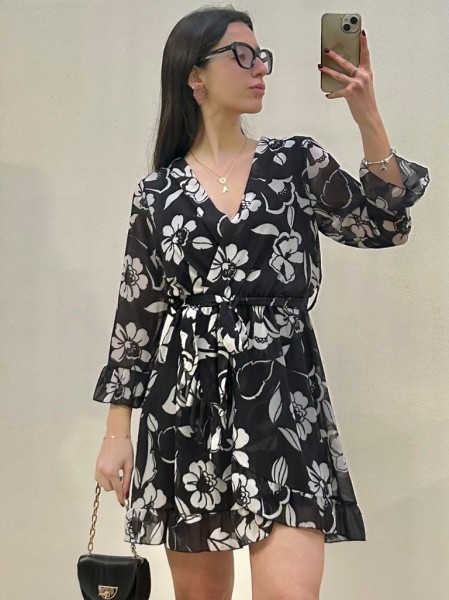 Printed Dress - Black