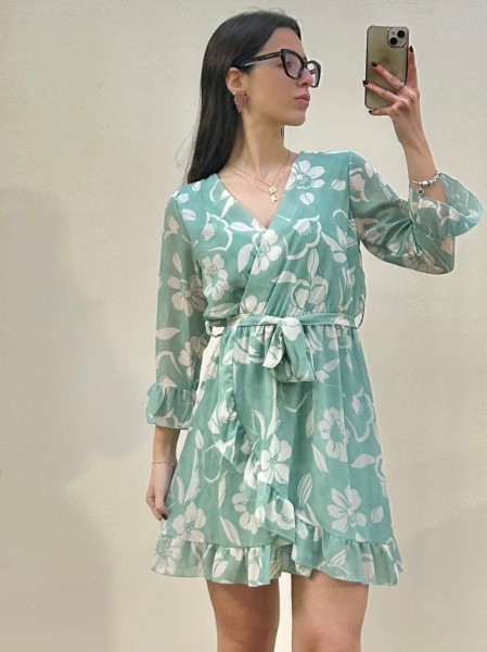 Printed Dress - Mint