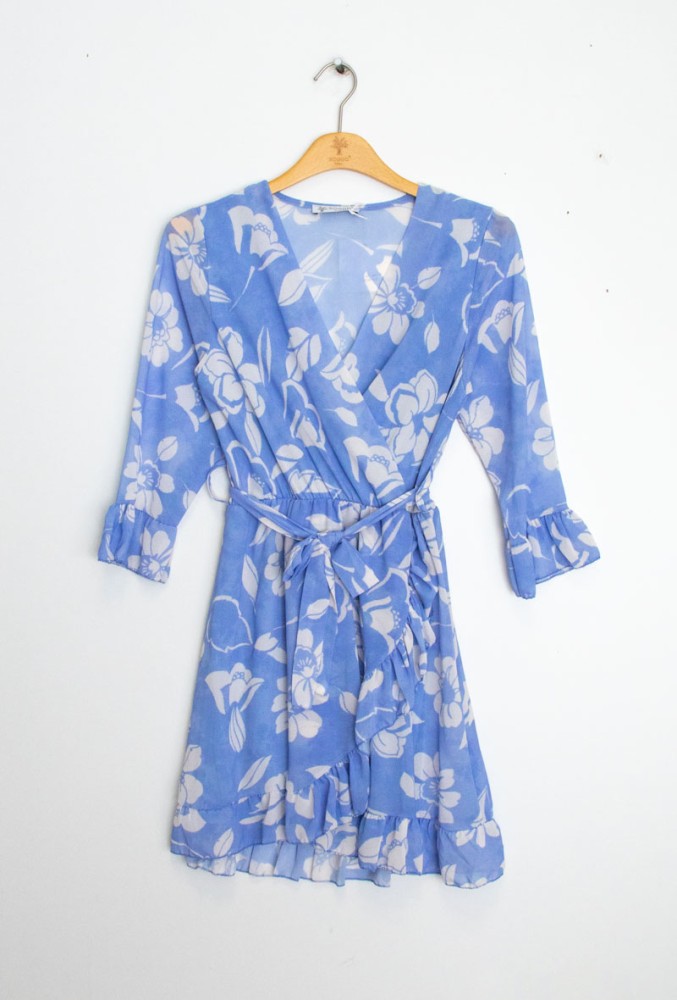 Printed Dress - Sky Blue