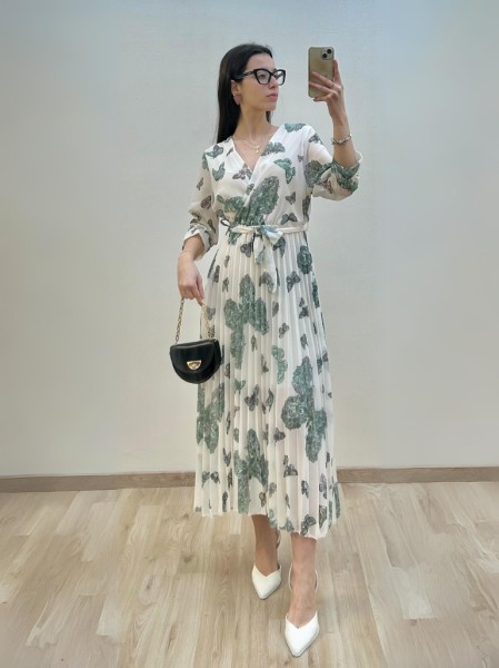 Printed Maxi Dress - Green