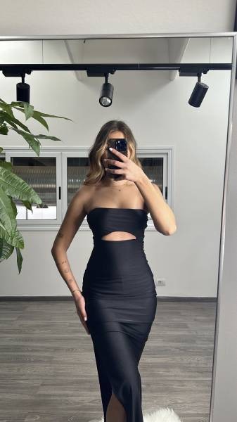 Off Shoulder Dress - Black