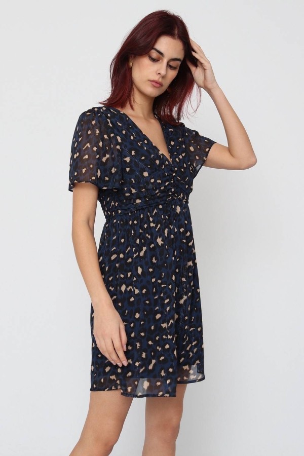 Printed Dress - Blue