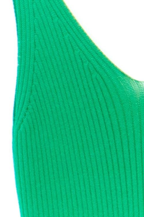 Mini Ribbed Dress - Green
