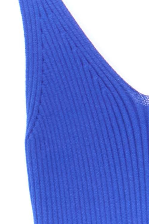 Mini Ribbed Dress - Royal Blue