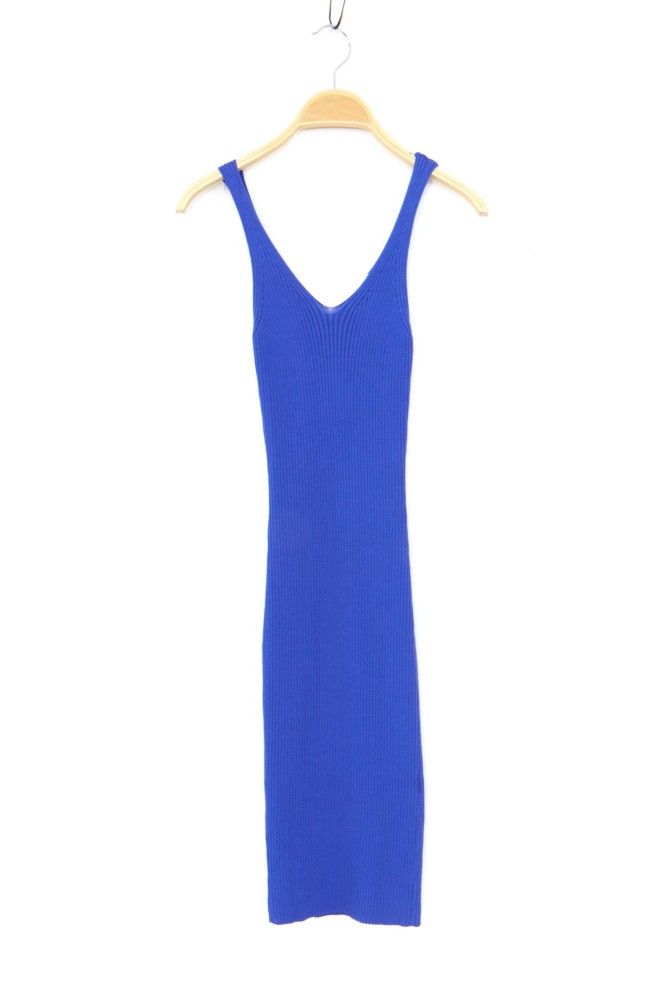 Mini Ribbed Dress - Royal Blue