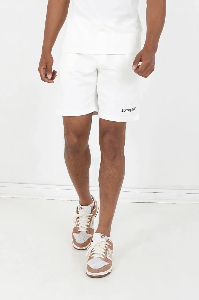 Sixth June Soft Embroidered Logo Shorts - White