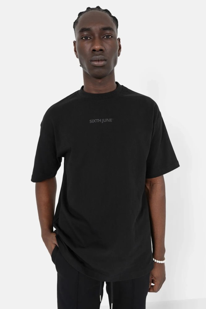 Sixth June Embossed Logo T-shirt - Black