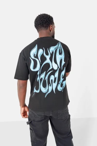 Sixth June Big Chrome Logo T-shirt - Black