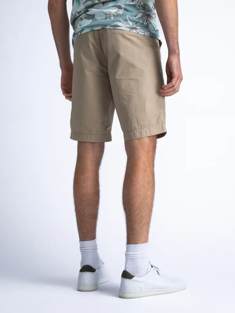 Petrol Chino Shorts with Belt Tropicana - Beige