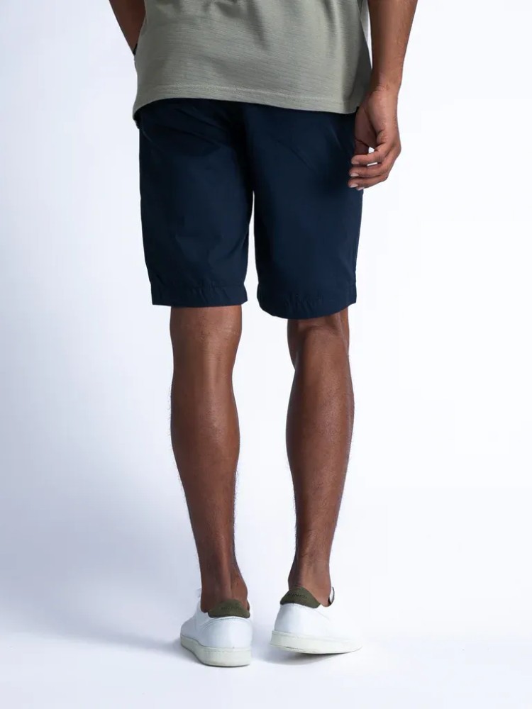 Petrol Chino Shorts with Belt Tropicana - Blue