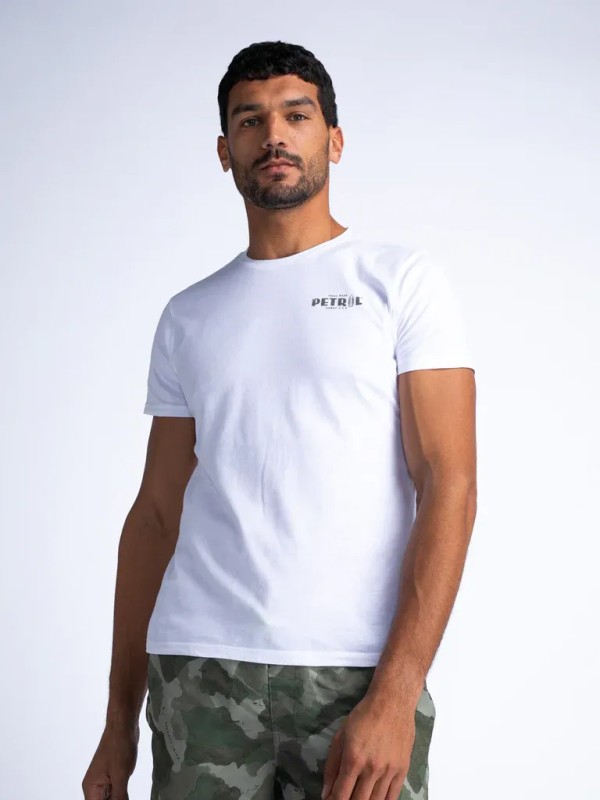 Petrol Back Print T-shirt Suntide - White