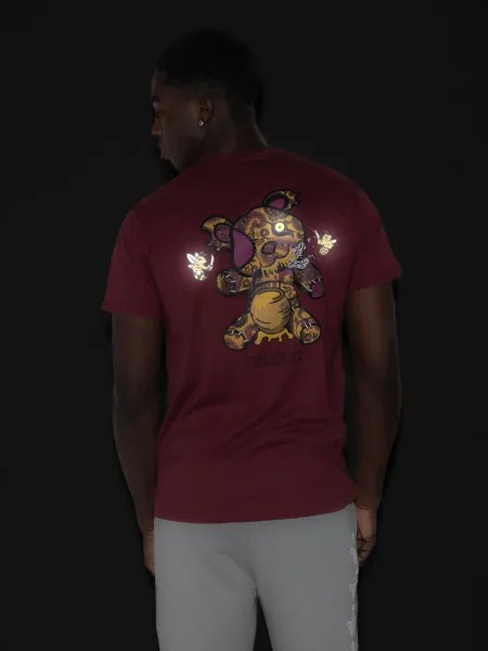 MagicBee Reflective Killed Teddy Tee - Bordeaux