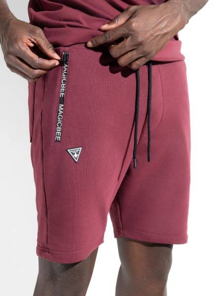 MagicBee Zip Pocket Shorts - Bordeaux