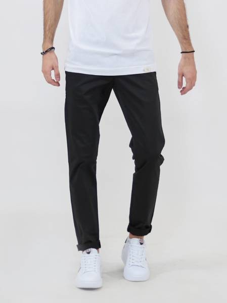 Slim Fit Chino Trousers - Black