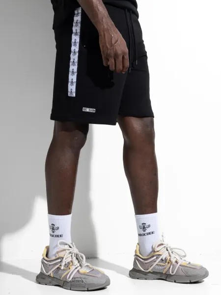 MagicBee Tape Logo Shorts - Black